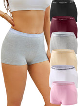 FINETOO womens cotton boy shorts with full coverage for everyday comfort.