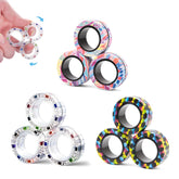 Finger Rock 9Pcs magnetic rings set, colorful and portable for focus.