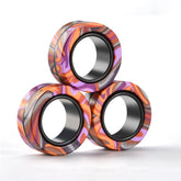 Finger Rock Halloween magnetic ring closeup with bold colors for festive focus