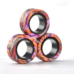 Finger Rock Halloween magnetic ring closeup with bold colors for festive focus