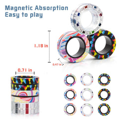 Finger Rock rings showing smooth rotation for on-the-go stress relief.