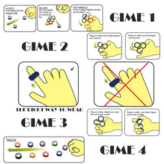 Finger Rock magnetic rings in hand demonstrate discreet fidgeting during work.