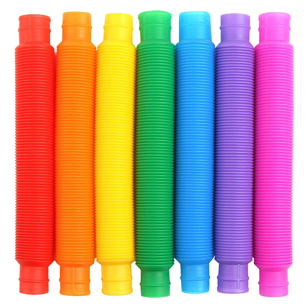 FINGOOO 7-piece jumbo pop toobs in bright colors for tactile play and focus.
