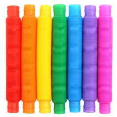 FINGOOO 7-piece jumbo pop toobs in bright colors for tactile play and focus.