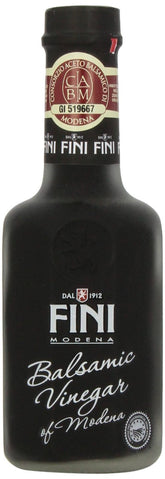 Fini Balsamic Vinegar bottle 8.45 oz on shelf for dressings.