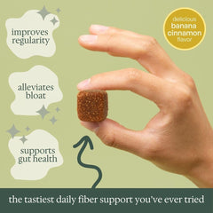 Fiome Fiber Bites serving on spoon for easy daily ritual