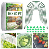 Fippy Garden Netting Kit pest barrier over a 10x50 ft plot for healthy crops