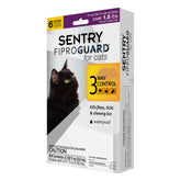 Fiproguard cat flea and tick control on the back for monthly protection.