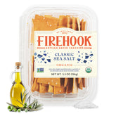 Firehook Sea Salt Crackers with simple ingredients offer a crisp, flavorful bite.