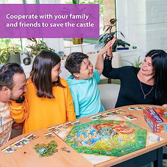 Fireside Games Castle Panic 2nd Edition 3D towers enhance tactile play.