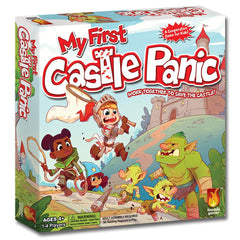Fireside Games' My First Castle Panic: kids engaging in cooperative play to defend the castle.