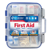 First Aid Only 91247 kit front view with organized compartments for quick access.