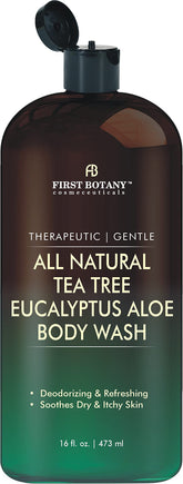 First Botany ALL Natural Body Wash bottle with tea tree and eucalyptus for a refreshing cleanse.
