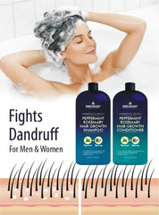 First Botany peppermint rosemary shampoo foam during application for a clean scalp.
