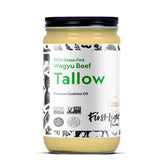 First Light Wagyu Tallow jar closeup highlighting premium grass-fed fat for versatile cooking