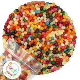 FirstChoiceCandy jelly beans in a 2-pound jar show assorted flavors for sharing.