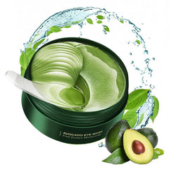 Firstfly avocado eye mask close-up showing hydrated under-eye skin