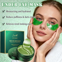 Firstfly avocado eye mask packaging with 60 patches for home spa routine