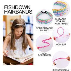 Fishdown headbands feature different patterns for versatile styling options.
