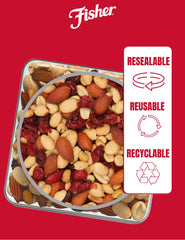 Fisher Chef's Naturals Hunger Fighter Trail Mix with dried cranberries, adding tangy-sweet notes to the mix.