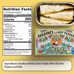Fishwife Sardine Quad hand-packed tin in Spanish extra virgin olive oil.