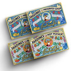 Fishwife Sardine Quad lemon tin, ideal for quick, high-protein lunches.