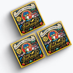 Fishwife smoked salmon can exterior paired with Fly By Jing flavors for quick meals.