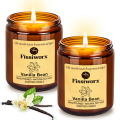 Fissiworx Vanilla Candle Set packaging ready for gifting and cozy ambience.