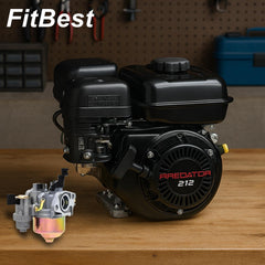 FitBest GX160 carburetor on Honda GX200 assembly shows bolt-on compatibility and ease of install.