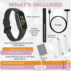 Fitbit Inspire 3 with large wristband for active workouts and secure fit