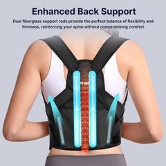 Fit Geno Posture Corrector neck-shoulder support reduces strain during work.