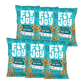 FitJoy sea salt pretzels pack-6-bags; convenient, shareable family snack.