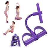 Fitness resistance bands set with quad tubes and foam sleeves for skin-friendly training at home.