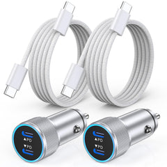 Fitequipment iPhone 16 car charger with dual-port design for two devices.
