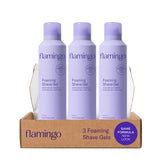 Flamingo Shaving Gel for Women bottle pump eases application.
