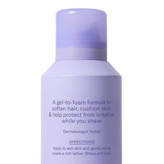 Flamingo Shaving Gel women-foam-on-skin shows cushion for smoother shave.