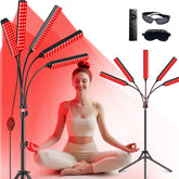 FlaoAito 5-head red-light panel provides broad facial coverage for daily sessions.