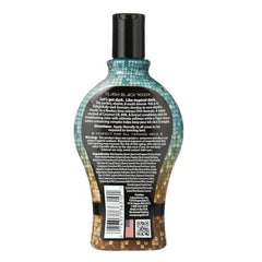 Flash Black European Gold 4000X time-release bronzers promote gradual color development.