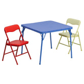 Flash Furniture Mindy folding square table for kids, durable vinyl surface, ideal for classrooms
