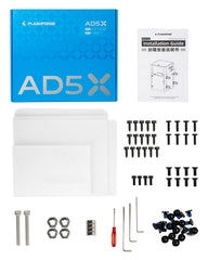 FLASHFORGE AD5X enclosure front view shows compact, safe design for high-temp printing.