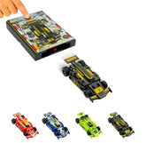 FLAT 2 FAST Original Speed Card Racer front view showing compact racing design for quick play