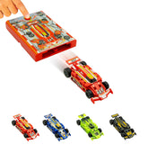 FLAT 2 FAST Original Speed Card Racer red front view ready for quick play