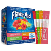 Flavor Aid Singles To Go variety pack front view for on-the-go refreshment.