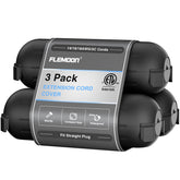 Flemoon outdoor extension cord safety cover with waterproof seal protects outdoor outlets.