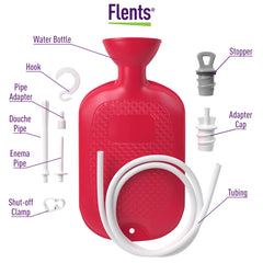 Flents Douche Enema Kit latex-free material for sensitive skin comfort
