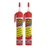 Flex Seal caulk bottle closeup demonstrating user-friendly sealant for multiple surfaces.