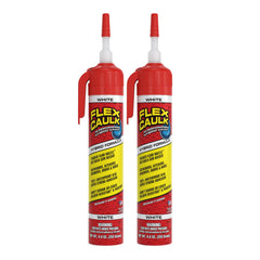Flex Seal caulk bottle closeup demonstrating user-friendly sealant for multiple surfaces.