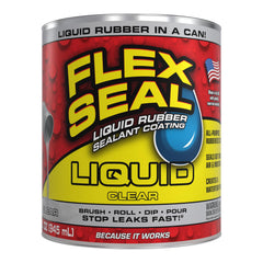Flex Seal Liquid can label visible, signaling ready-to-use waterproof sealant