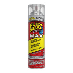 Flex Seal MAX clear bottle applies fast, creating a watertight seal on gutters.