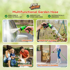 Flexi Hose brass-fittings ensure sturdy, compatible connections with standard garden taps.